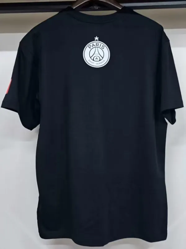 25-26 PSG Black High Quality Casual T-Shirt #圆领
