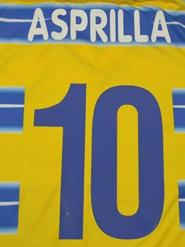 1998-1999 Parma Homen Yellow And Blue Retro Soccer Jersey