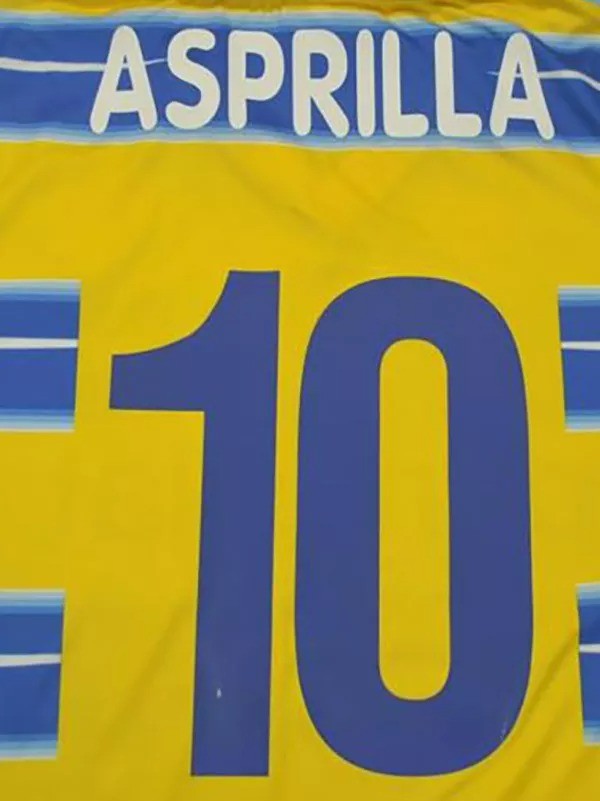 1998-1999 Parma Homen Yellow And Blue Retro Soccer Jersey
