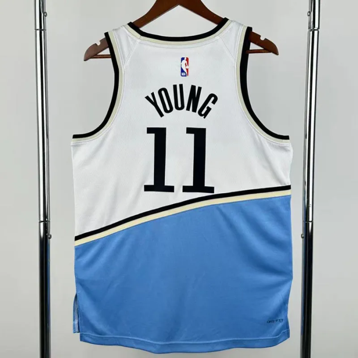 24-25 Hawks YOUNG #11 White City Edition Top Quality Hot Pressing NBA Jersey