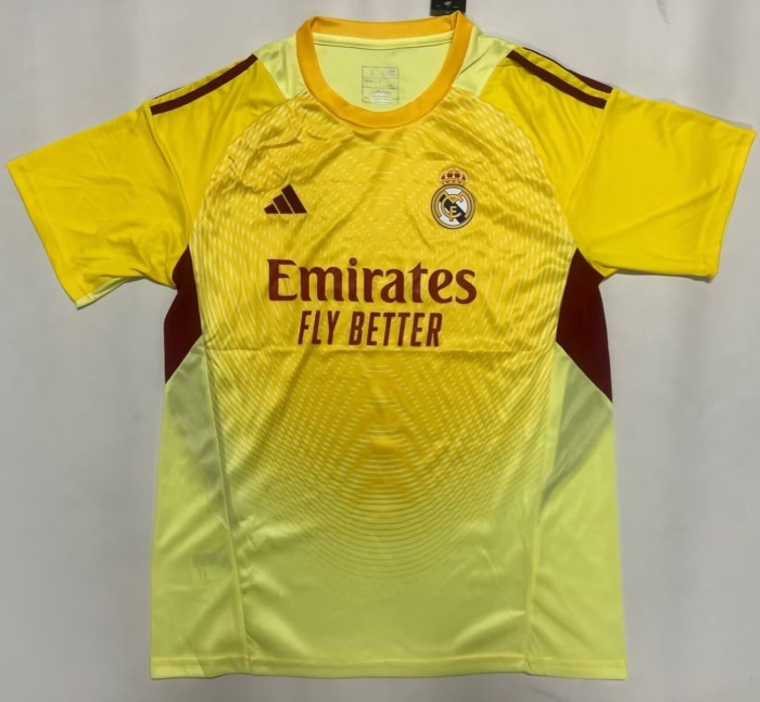 25-26 RMA Yellow GoalKeeper Fans Soccer Jersey