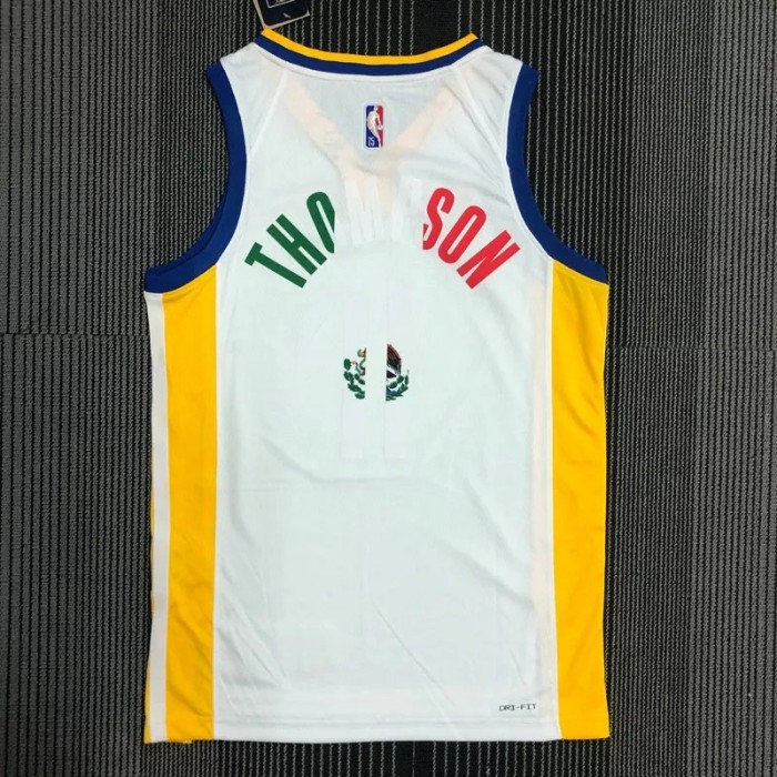 21-22 Warriors THOMPSON #11 'Mexico' White City Edition Top Quality Hot Pressing NBA Jersey