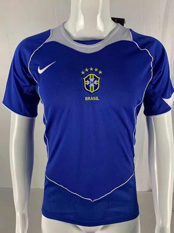 2004 Brazil Away Retro Fans Soccer Jersey