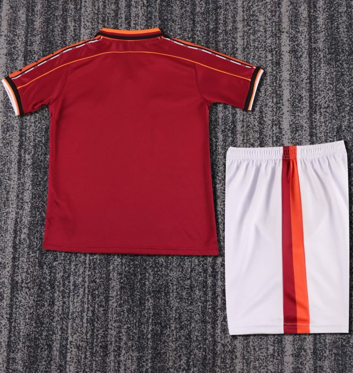 1998-1999 Roma Home Retro Kids Soccer Jersey