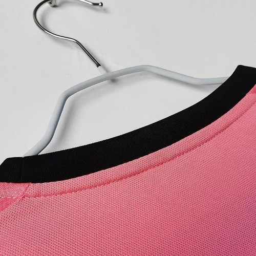 2015-2016 JUV Away Pink Retro Long Sleeve Soccer Jersey