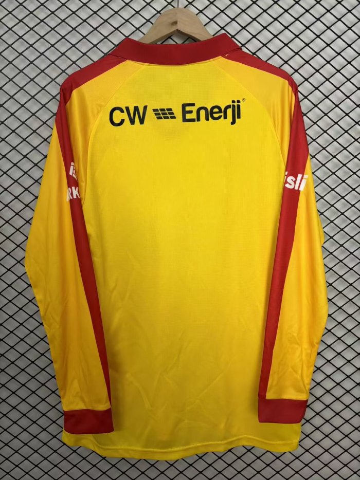 25-26 Galatasaray Yellow Long Sleeve Fans Soccer Jersey (长袖)