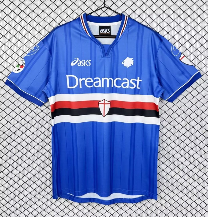 2000-2001 Sampdoria Home Retro Soccer Jersey