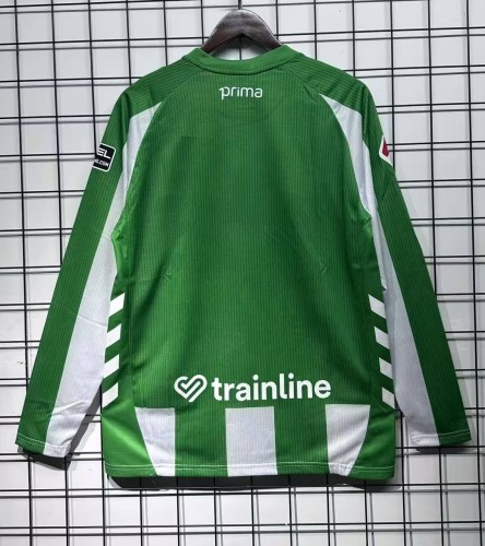 25-26 Real Betis Home Long Sleeve Fans Soccer Jersey