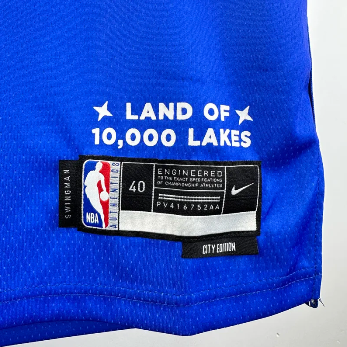 23-24 Timberwolves EDWARDS #5 Blue City Edition Top Quality Hot Pressing NBA Jersey