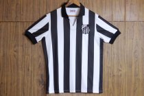 1958 Santos FC Home White and Black Retro Soccer Jersey