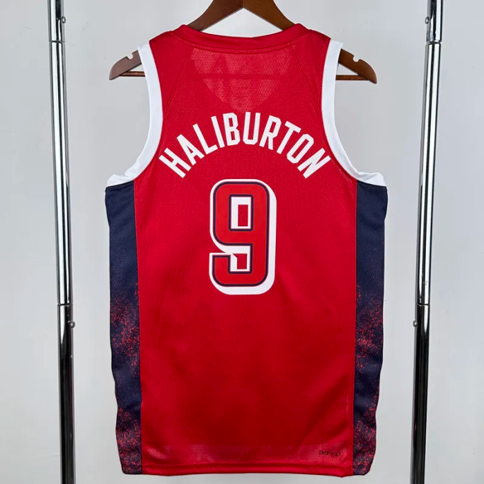 2024 Olympic Game USA HALIBURTON # 9 Red Basketball Jersey