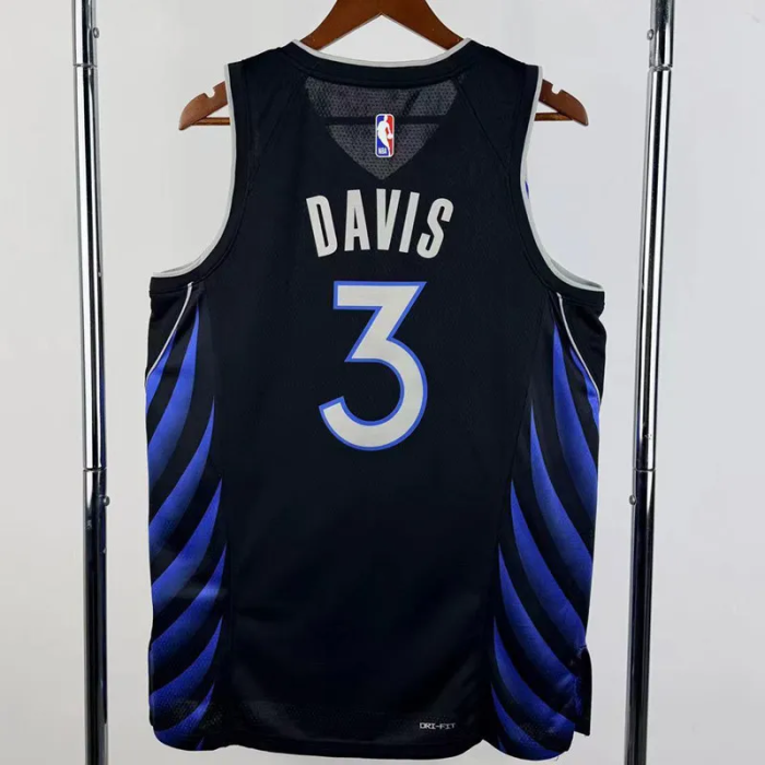 25-26 Dallas Mavericks DAVIS #3 Black City Edition Top Quality Hot Pressing NBA Jersey(V领)