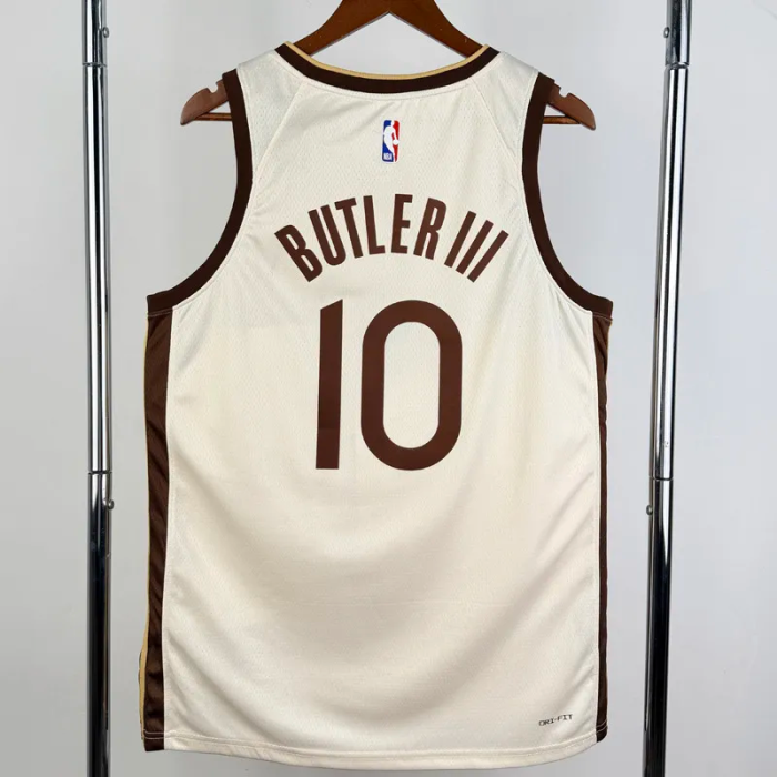 25-26 WARRIORS BUTLERIII #10 Khaki City Edition Top Quality Hot Pressing NBA Jersey (V领)