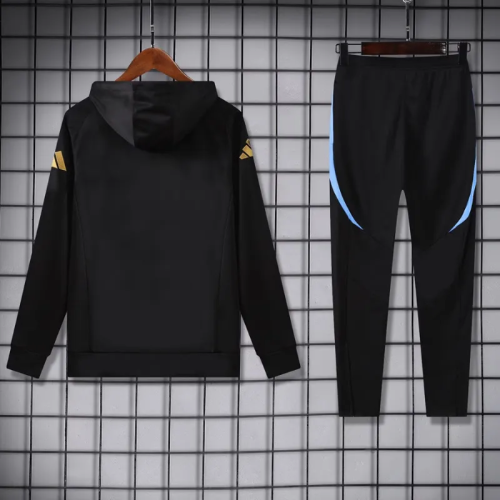 25-26 Argentina Black Hoodie Tracksuit (卫衣套装)