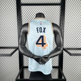 24-25 SA Spurs FOX #4 Light blue City Edition Top Quality Hot Pressing NBA Jersey