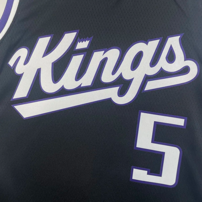 23-24 Kings FOX #5 Black Top Quality Hot Pressing NBA Jersey