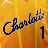 25-26 Hornets BALL #1 Orange City Edition Top Quality Hot Pressing NBA Jersey(V领)