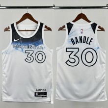 24-25 Timberwolves RANDLE #30 White City Edition Top Quality Hot Pressing NBA Jersey