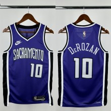 24-25 KINGS DEROZAN #10 Purple Retro Top Quality Hot Pressing NBA Jersey(V领）