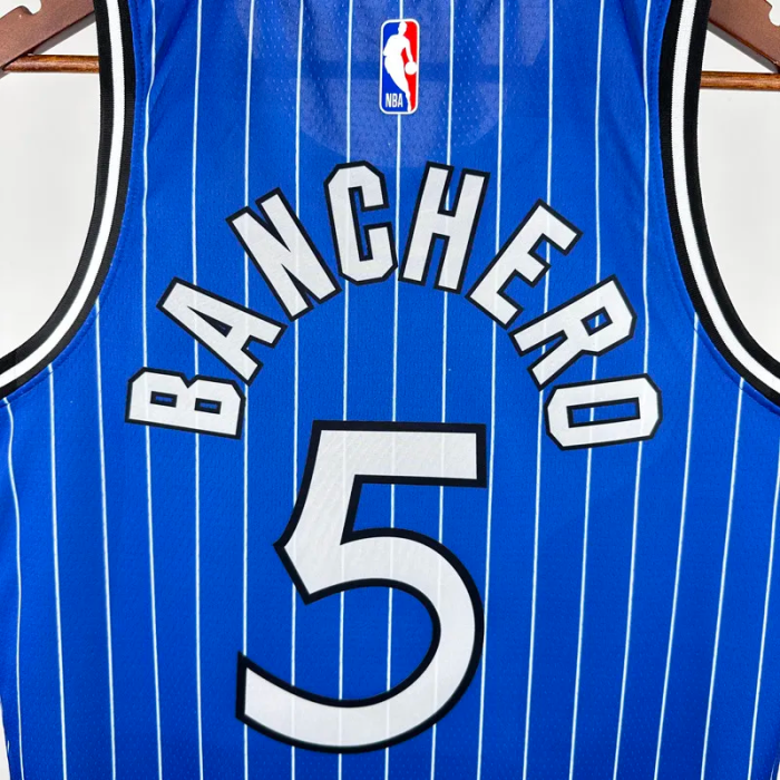 2018-2019 Magic BANCHERO #5 Blue Retro Top Quality Hot Pressing NBA Jersey
