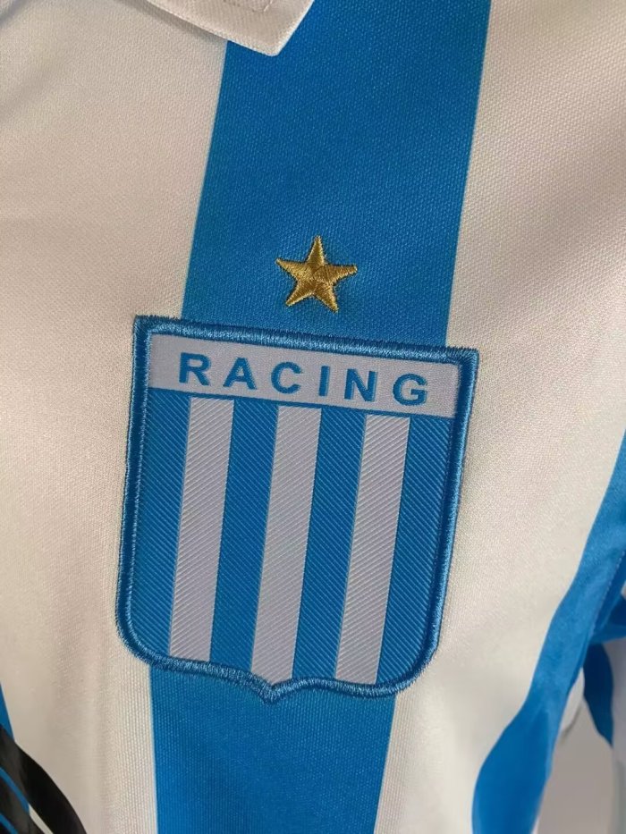 2007-2008 Racing Club Home Retro Soccer Jersey
