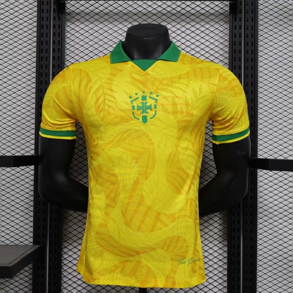 24-25 Brazil Comma Yellow Special Edition Player Version Soccer Jersey