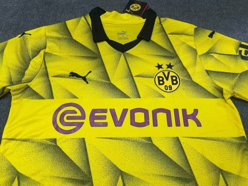 23-24 Dortmund Third Fans UCL Version(Have DORTMUND) Fans Soccer Jersey
