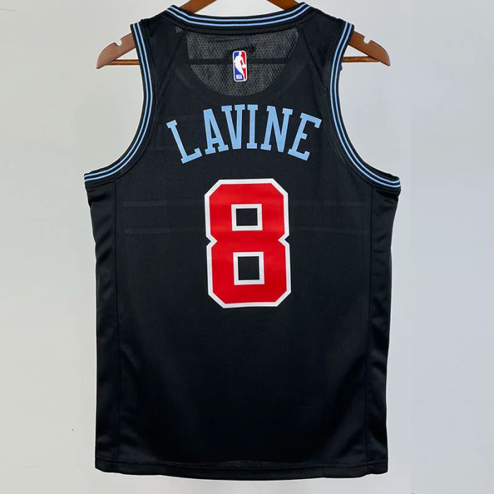 2019 BULLS LAVINE #8 Black City Edition Top Quality Hot Pressing NBA Retro Jersey