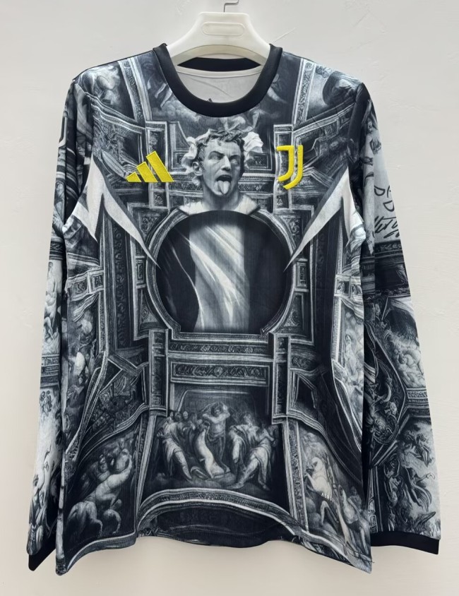 25-26 JUV Black Special Edition Long sleeves Fans Training shirts