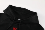 24-25 Man Utd Black Hoodie Tracksuit