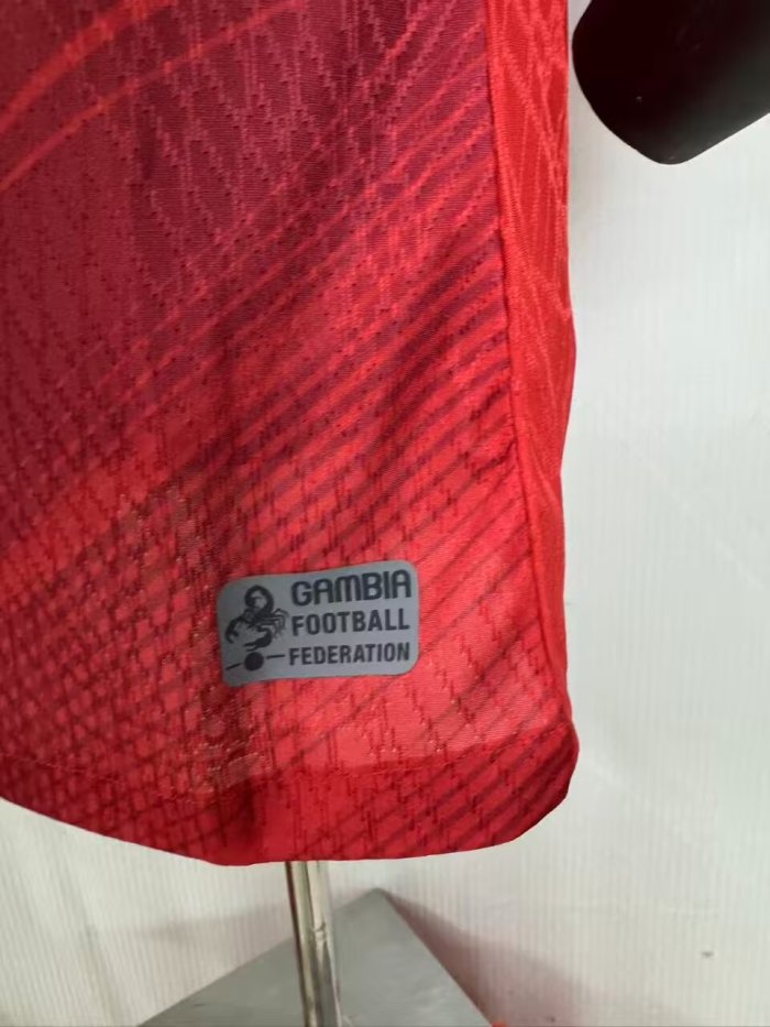 25-26 Gambia Red Special Edition Player Version Soccer Jersey