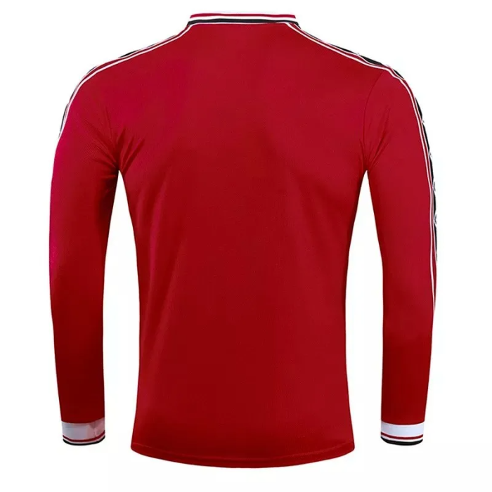 1998-1999 Man Utd Home Long Sleeve Retro Soccer Jersey