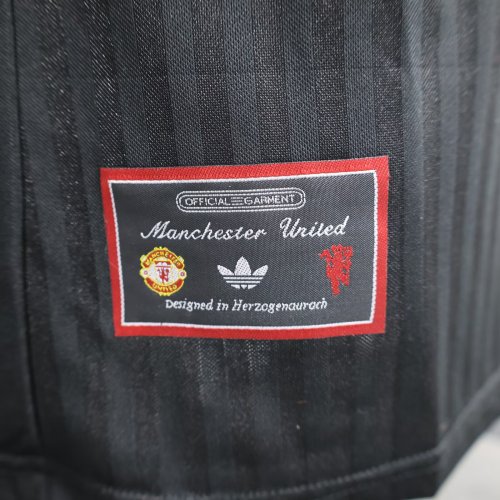 25-26 Man Utd Black Casual Special Edition Player Version Soccer Jersey*带白边