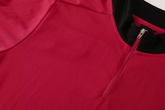 25-26 High Quality Half Pull Tracksuit— Red 红色
