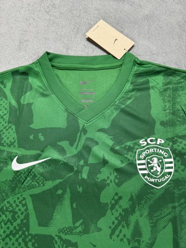 25-26 Sporting Lisbon Green Fans Soccer Jersey 1:1 Thai Quality