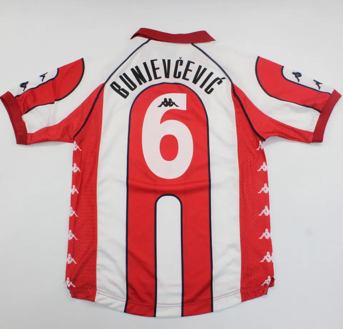 1999-2001 Red Star Home Retro Soccer Jersey