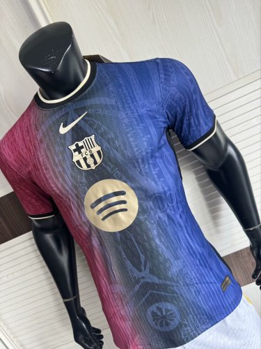 25-26 BAR Red Blue Special Edition Player Version Soccer Jersey