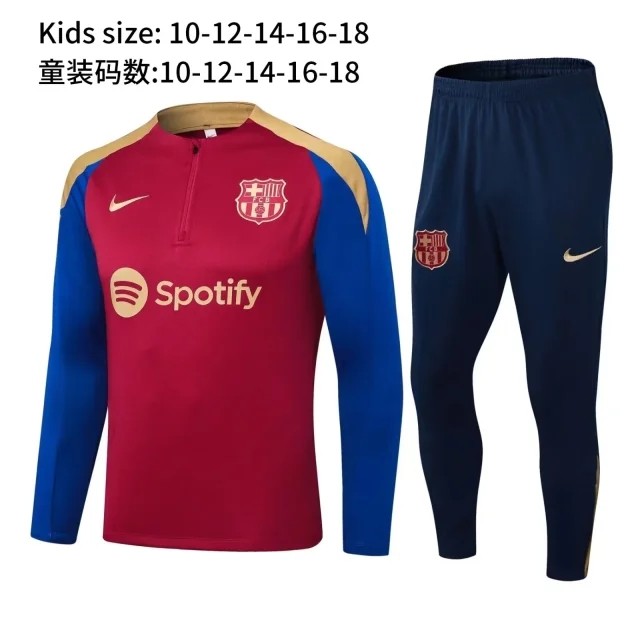 24-25 BAR High Quality Kids Half Pull Tracksuit