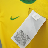 20-21 Brazil Home 1:1 Yellow Fans Soccer Jersey