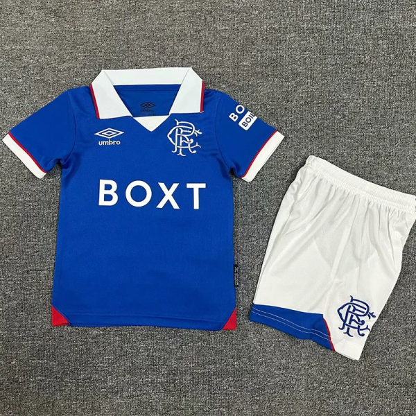 25-26 Rangers Home Kids Soccer Jersey