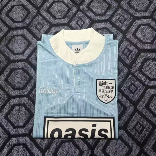 1996 AD Oasis Joint Edition Blue Retro Version Polo Short Sleeve