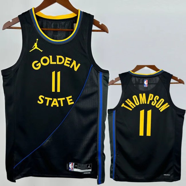 24-25 WARRIORS THOMPSON #11 Black Top Quality Hot Pressing NBA Jersey (Trapeze Edition) 飞人版