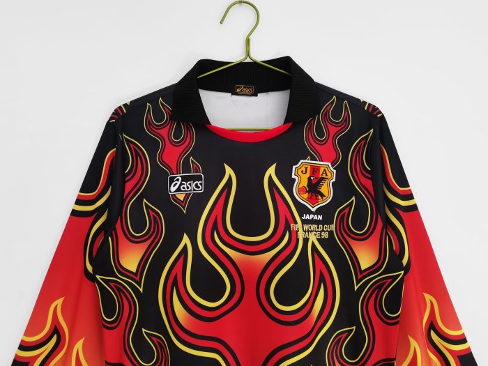 1998 Japan goalkeeper Long Sleeve Retro Soccer Jersey