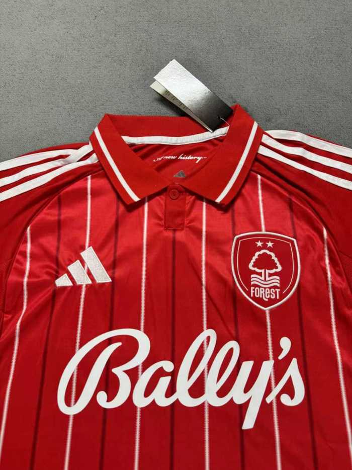25-26 Nottingham Forest Home Fans Soccer Jersey 1:1 Thai Quality*带前广告