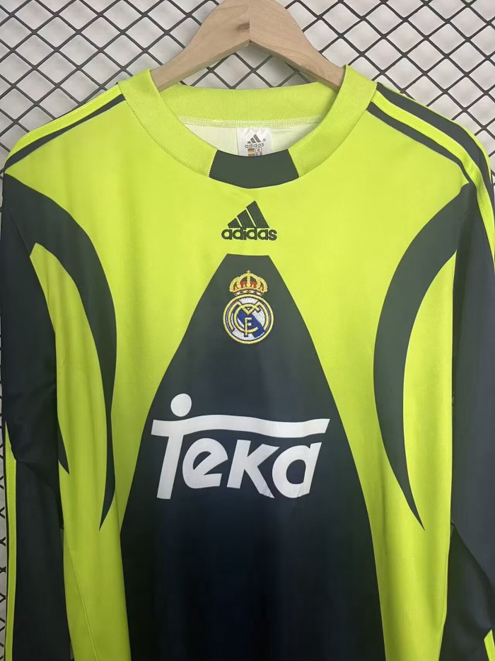 1999-2000 RMA Goalkeeper Long Sleeve Retro Soccer Jersey