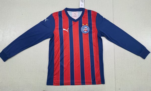 25-26 BaHia Away Long Sleeve Fans Soccer Jersey（长袖）