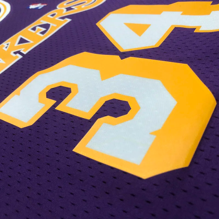 1996-97 LAKERS O'NEAL #34 Purple Retro Top Quality Hot Pressing NBA Jersey(圆领）