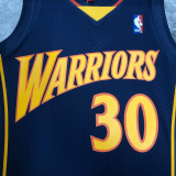 2010 WARRIORS CURRY #30 Navy blue Retro Top Quality Hot Pressing NBA Jersey