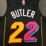 21-22 HEAT BUTLER #22 Black Top Quality Hot Pressing NBA Jersey
