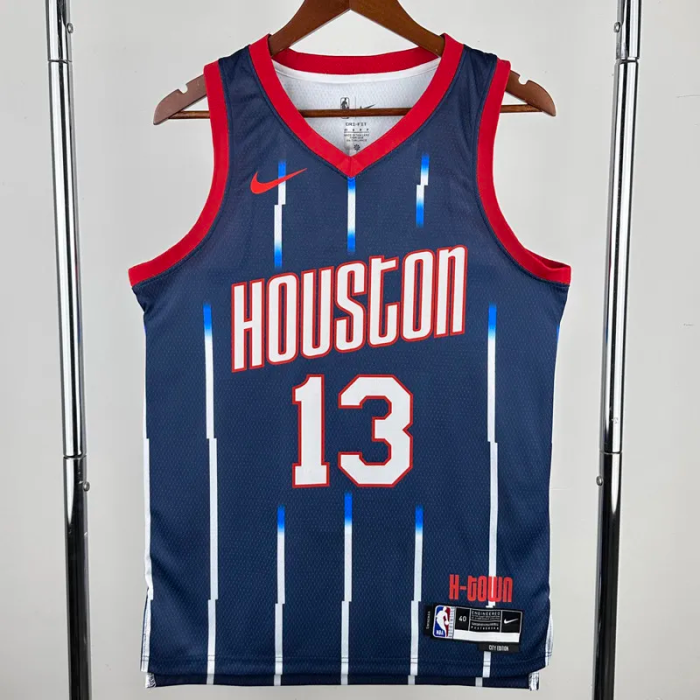 23-24 Rockets HARDEN #13 Royal blue City Edition Top Quality Hot Pressing NBA Jersey